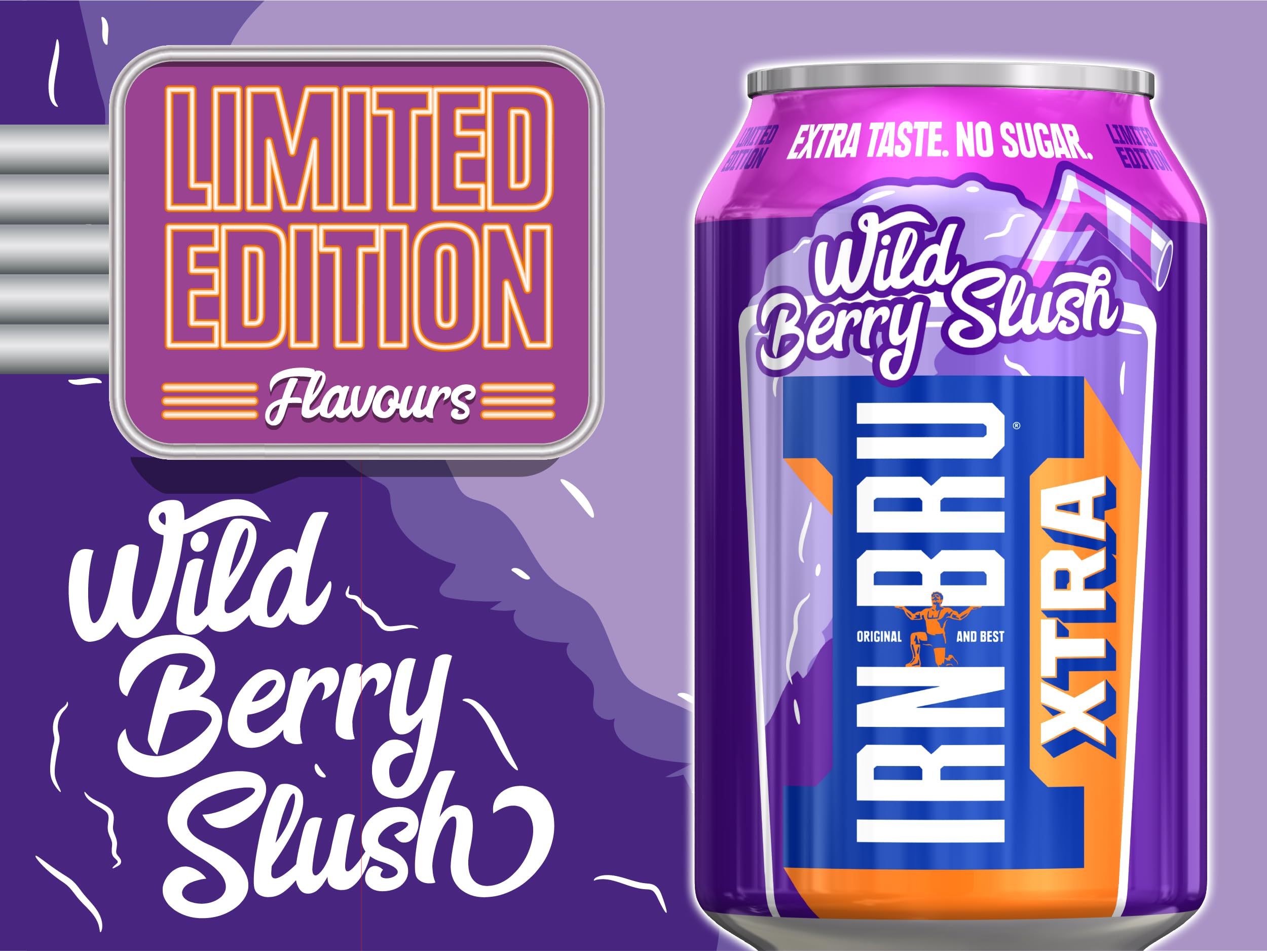 IRN BRU Xtra Wild Berry Slush 24x330ml Excl Statiegeld