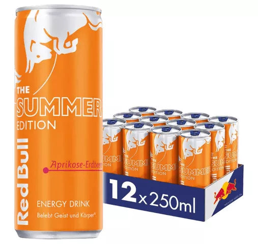 Red Bull Apricot Edition Abrikoos Aardbei 12x250ml Excl Statiegeld