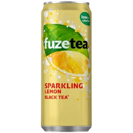 Fuze Tea Sparkling Lemon Black Tea 24x330ml Excl Statiegeld
