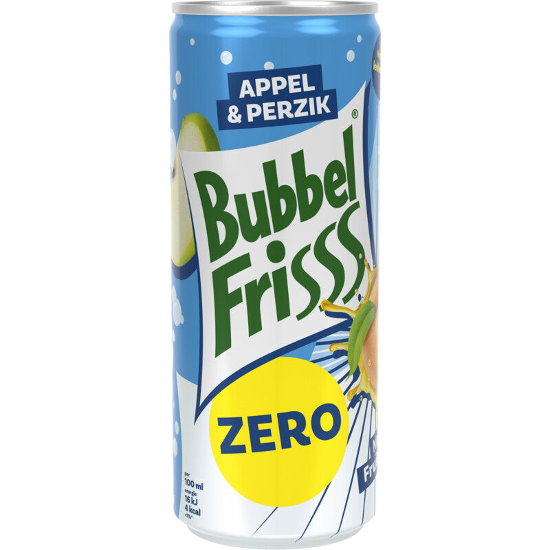 Bubbelfrisss Zero Appel & Perzik 12x250ml Excl Statiegeld