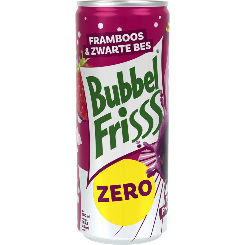 Bubbelfrisss Zero Framboos & Zwarte Bes 12x250ml Excl Statiegeld