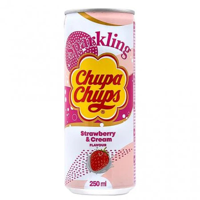 Chupa Chups Sparkling Strawberry & Cream (Korea) 4x250ml Excl Statiegeld