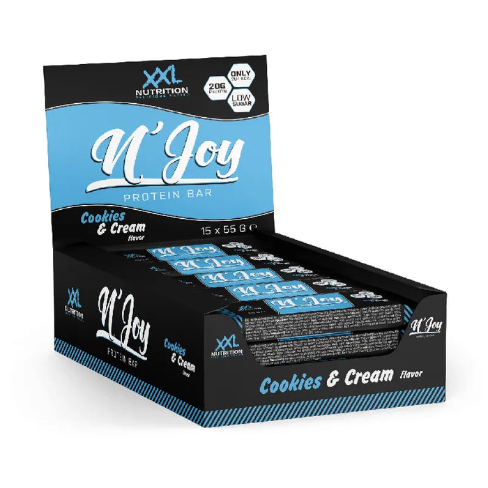 N'Joy Protein Bar Cookies & Cream 15x55g